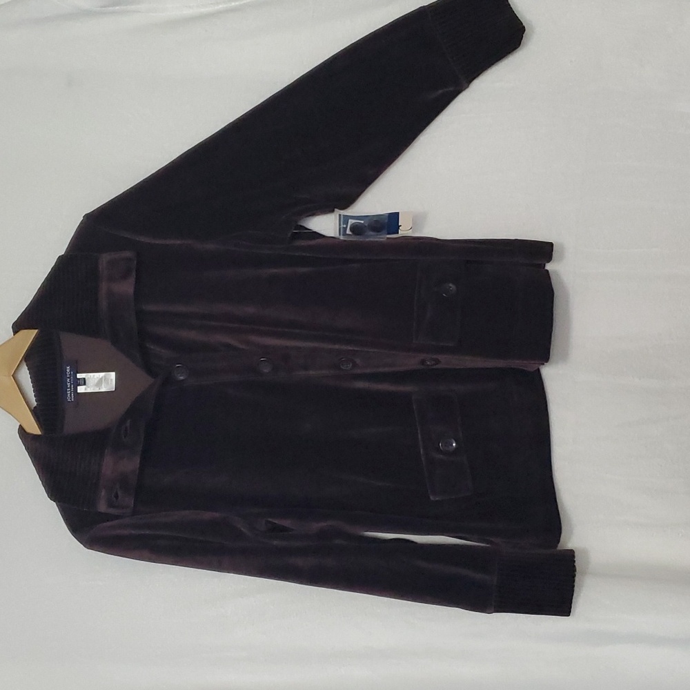 NWT Jones New York November Brown Button Down Sweater Size 1X